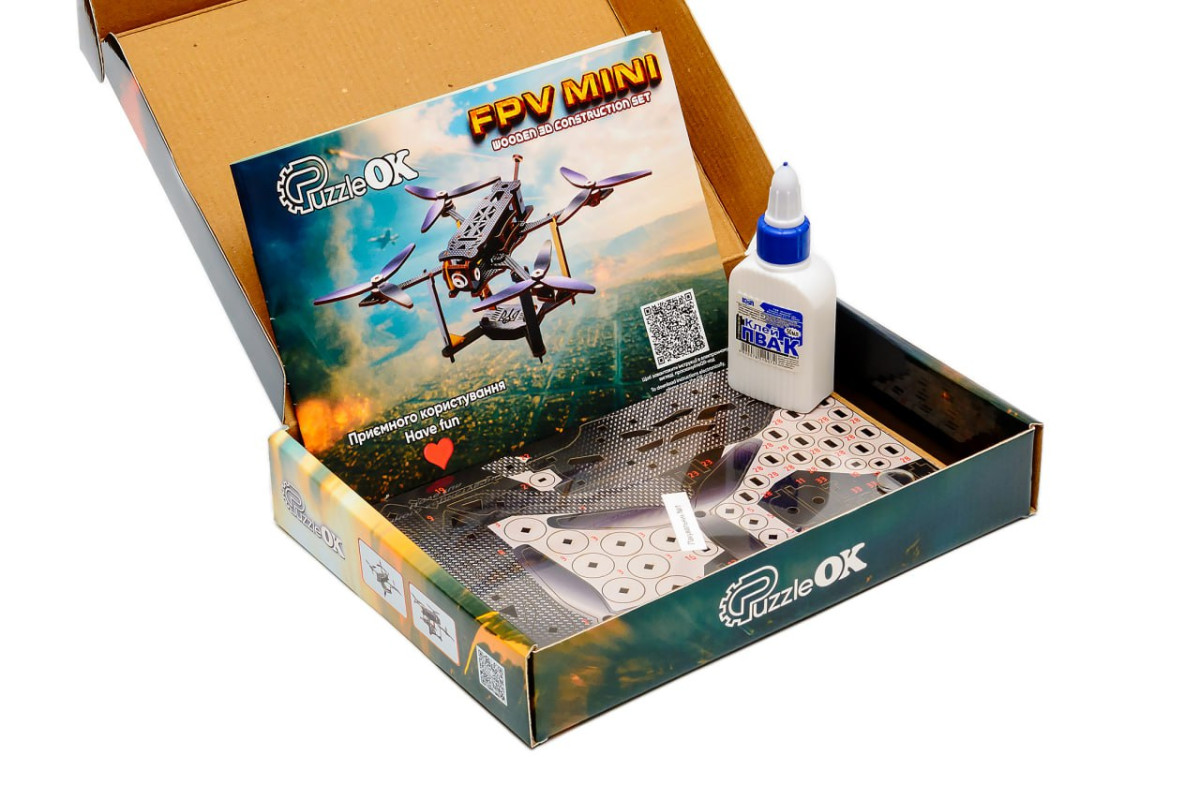 Дерев'яний 3D конструктор FPV Mini 