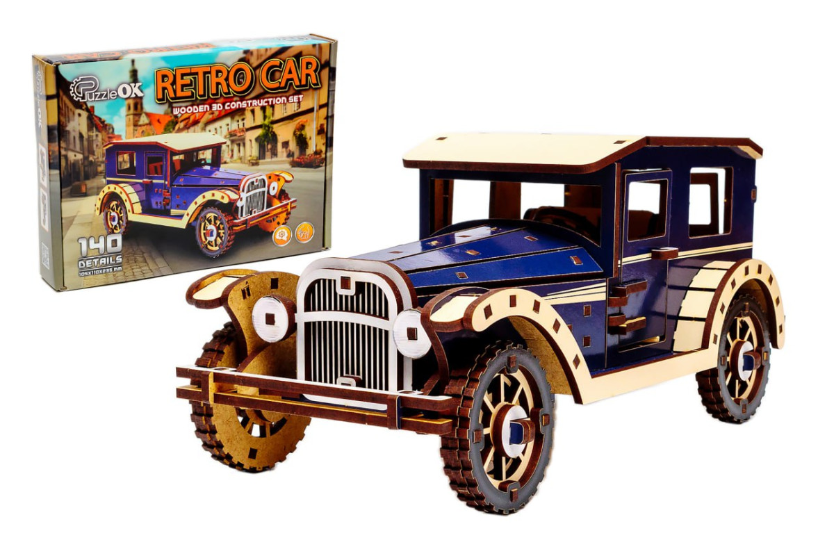 Дерев'яний 3D конcтруктор Retro car