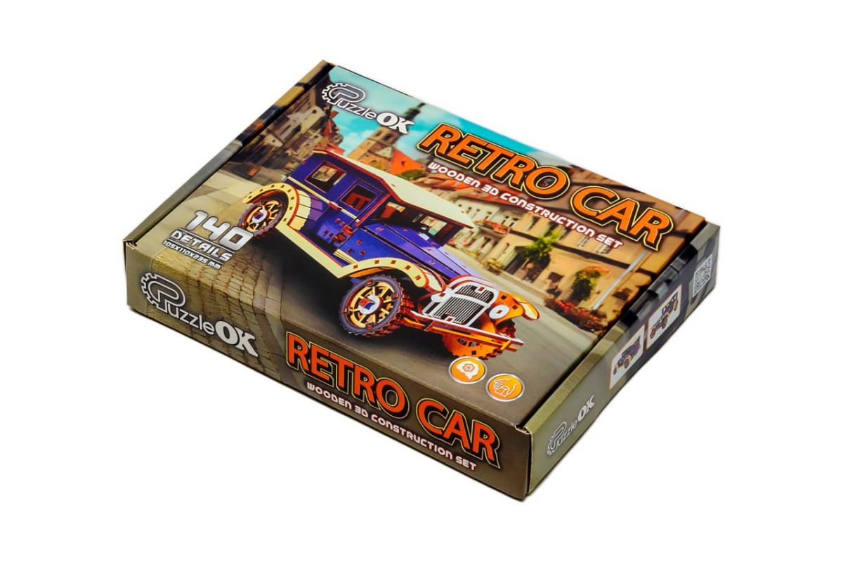 Дерев'яний 3D конcтруктор Retro car