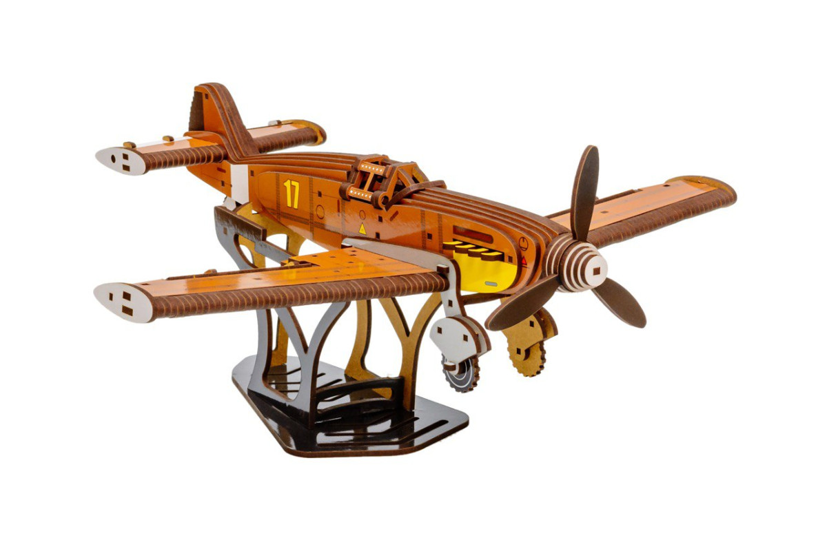 Дерев'яний 3D конструктор Винищувач Bf 109