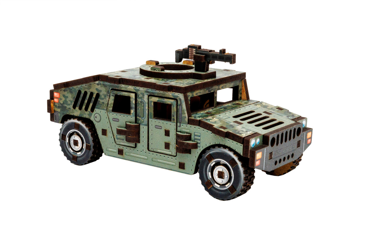 Дерев'яний 3D конструктор "Turbo Humvee"