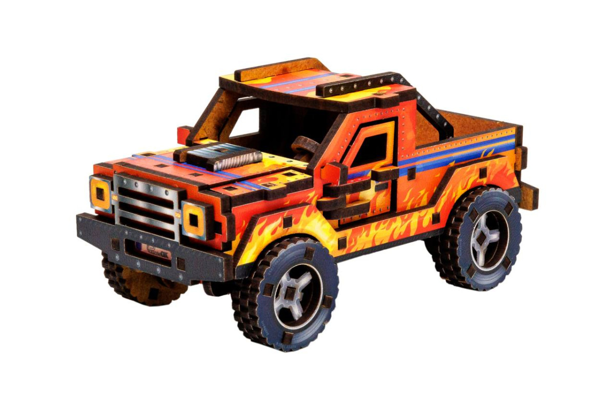 Дерев'яний 3D конструктор "Turbo off-road"