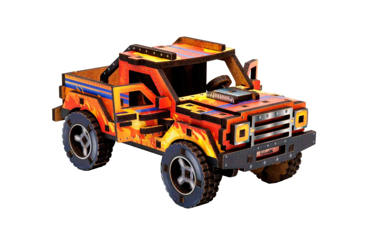 Дерев'яний 3D конструктор "Turbo off-road"