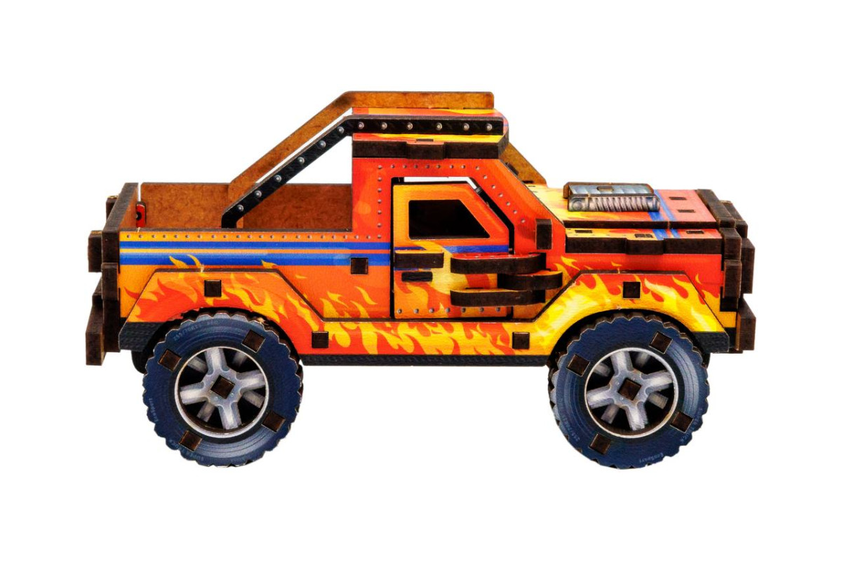 Дерев'яний 3D конструктор "Turbo off-road"