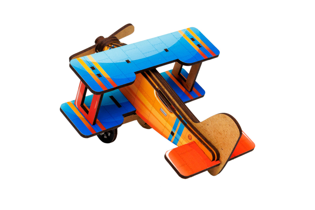 Дерев'яний 3D конструктор "Turbo Plane" 