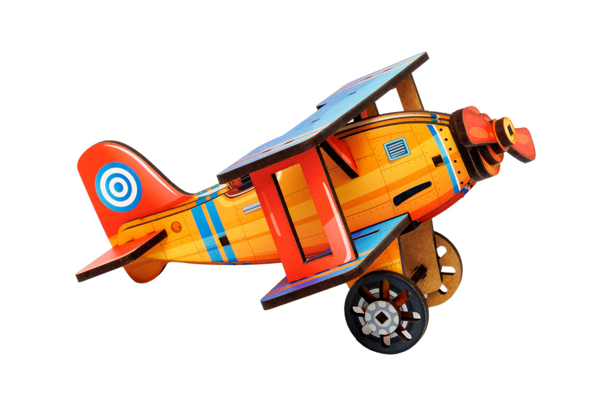 Дерев'яний 3D конструктор "Turbo Plane" 