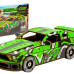 Дерев'яний 3D конструктор Muscle car GT (зелена) в картонній упаковці