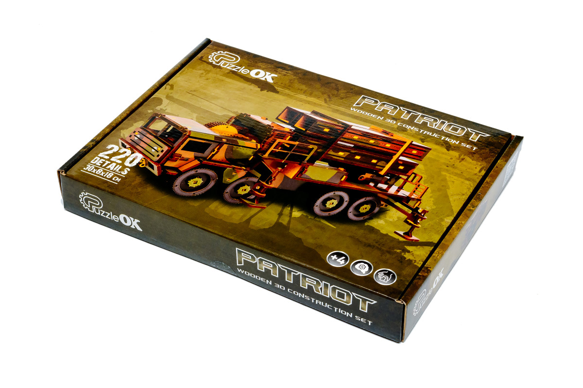 Дерев'яний 3D конструктор ЗРК Patriot