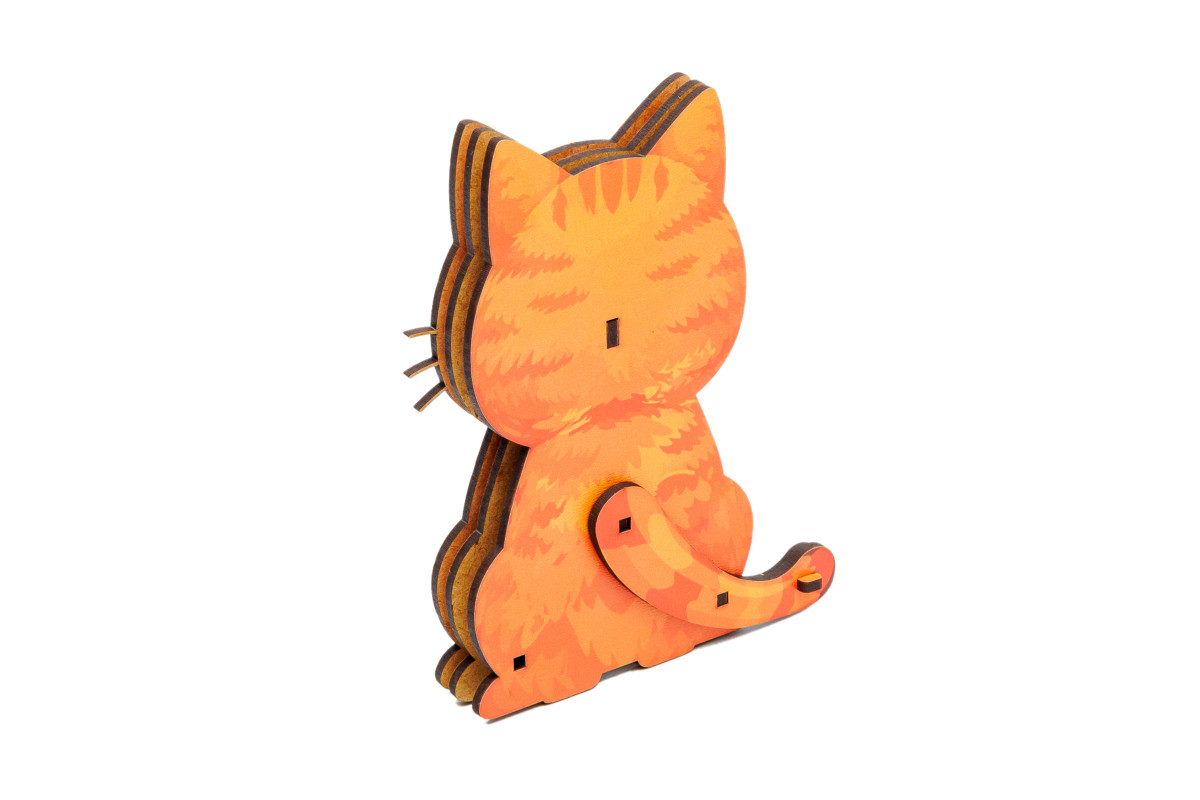 Дерев'яний 3D конструктор "Turbo Cat" 