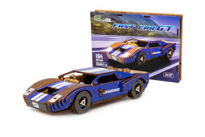 Дерев’яний 3D конструктор "Fast car Gt" синій