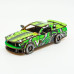 Дерев'яний 3D конструктор Muscle car GT (зелена) в картонній упаковці
