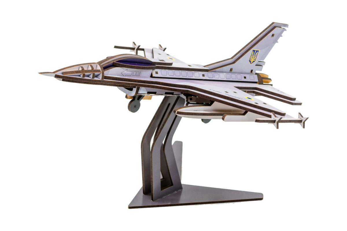 Дерев'яний 3D конструктор "F16"