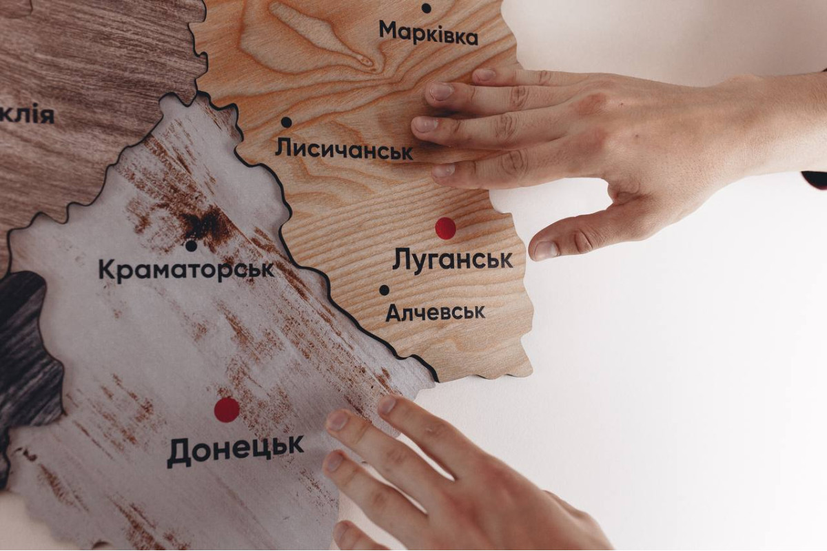 Дерев'яний пазл Мапа України