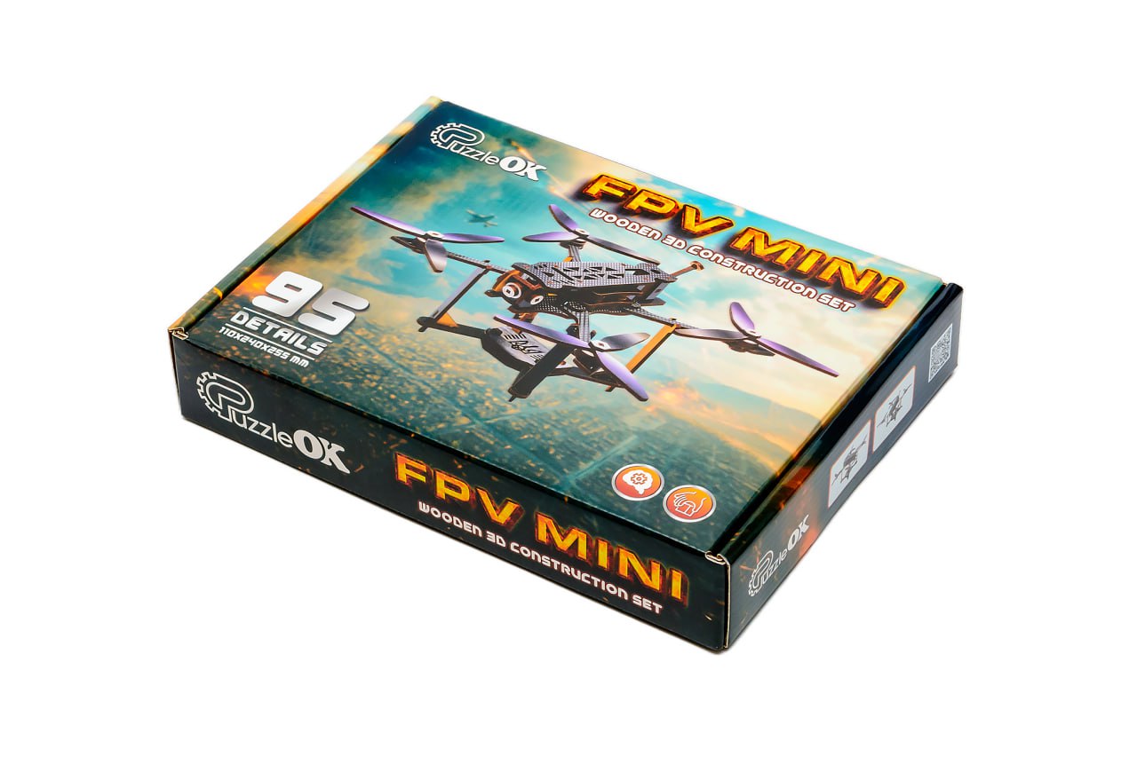 Дерев'яний 3D конструктор FPV Mini 
