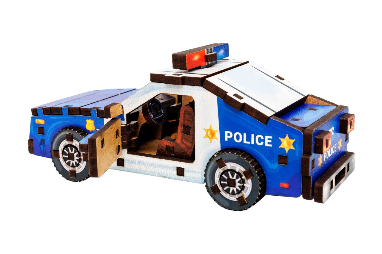 Дерев'яний 3D конструктор "Turbo Police" Дерев'яний 3D конструктор "Turbo Police"