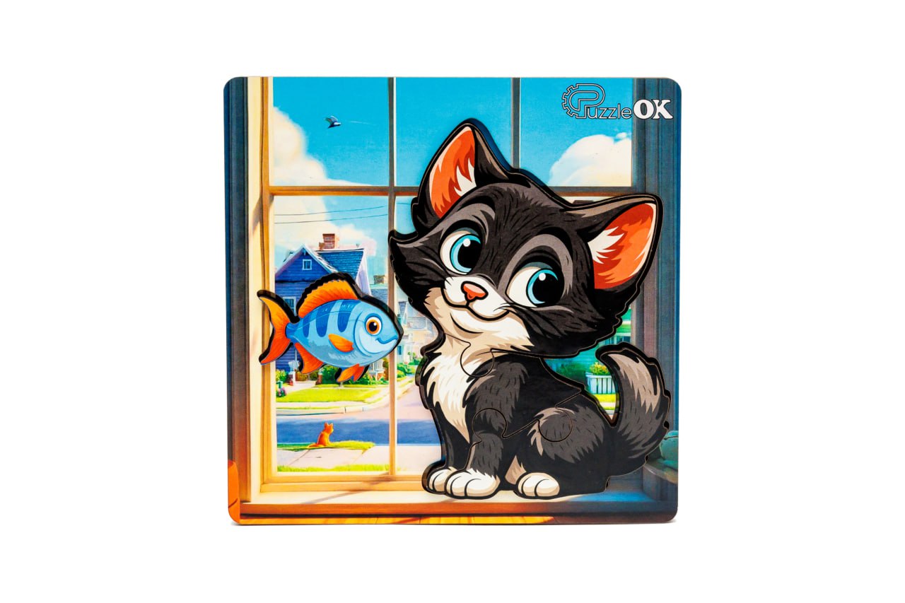 Сортер А6 "Допитливий котик"