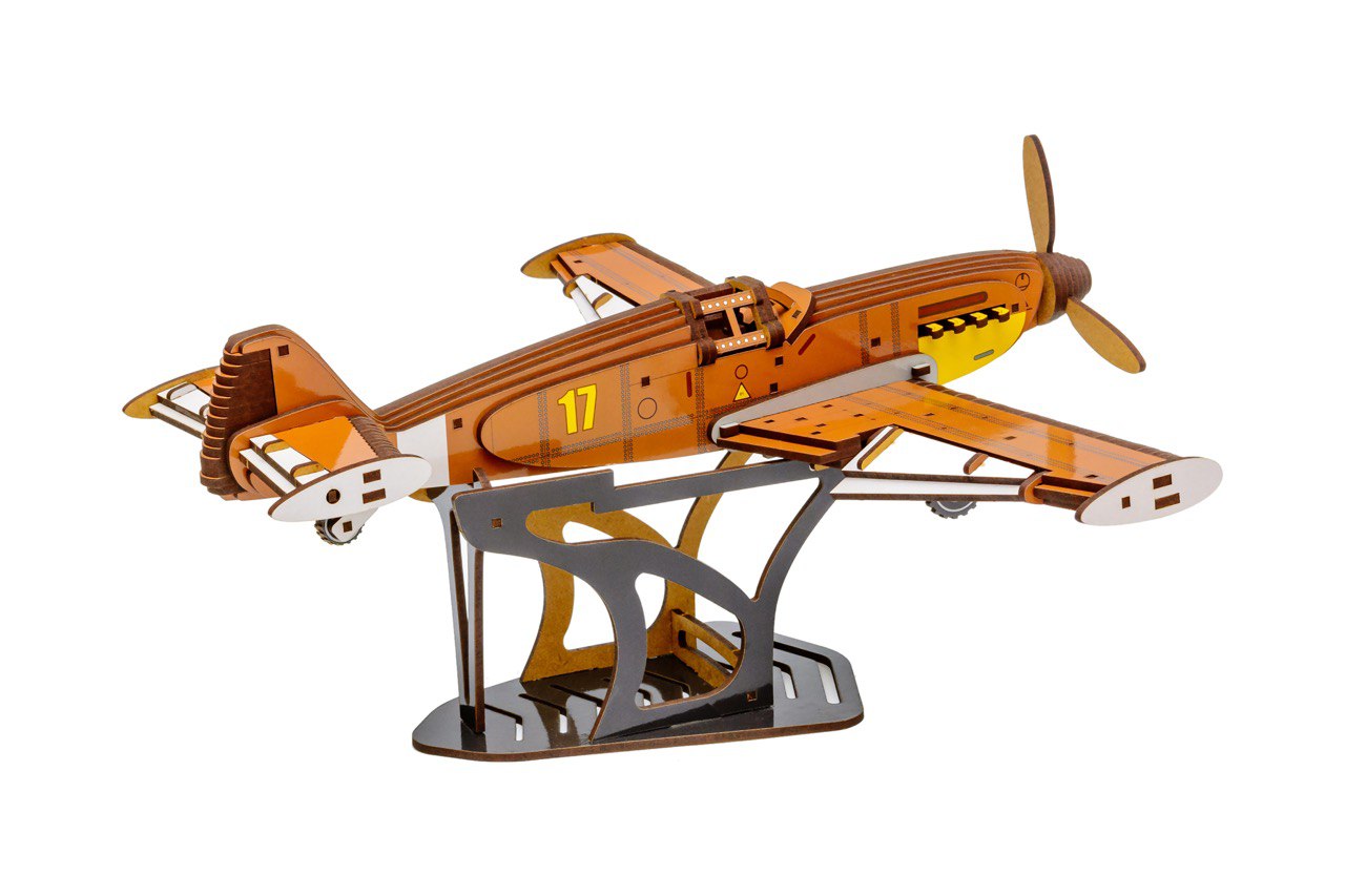 Дерев'яний 3D конструктор Винищувач Bf 109