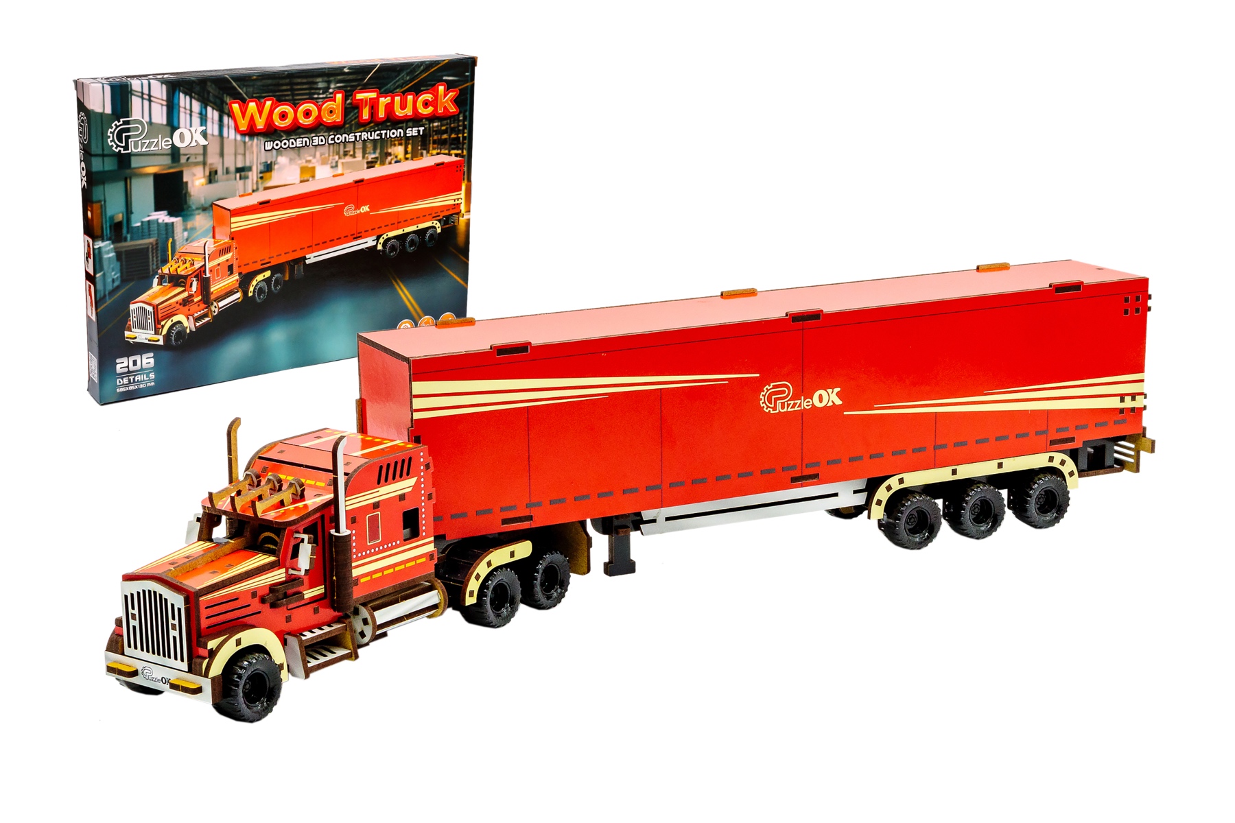 Дитячий дерев'яний 3D конструктор "Wood Truck" Дитячий дерев'яний 3D конструктор "Wood Truck"