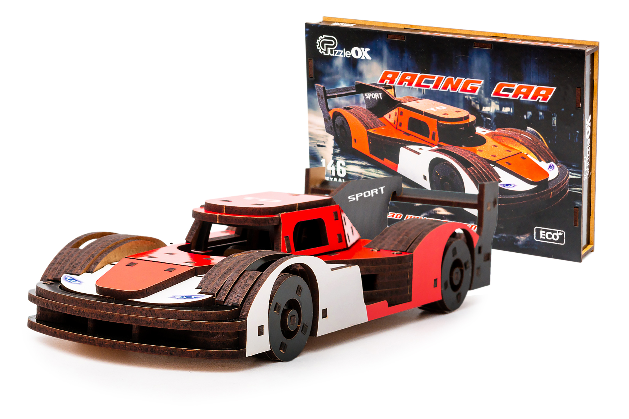 Дерев'яний 3D конструктор Racing Car